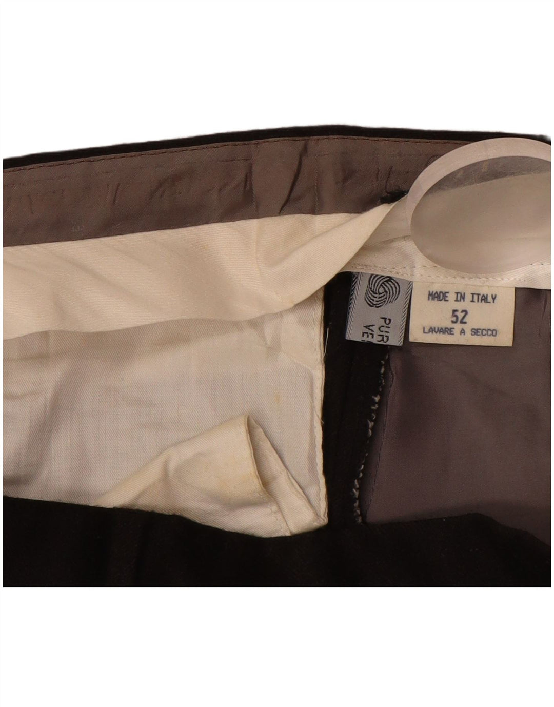 MARCO PLANESIO Muške hlače s štipaljkama IT 52 XL W34 L33 Crna vunena