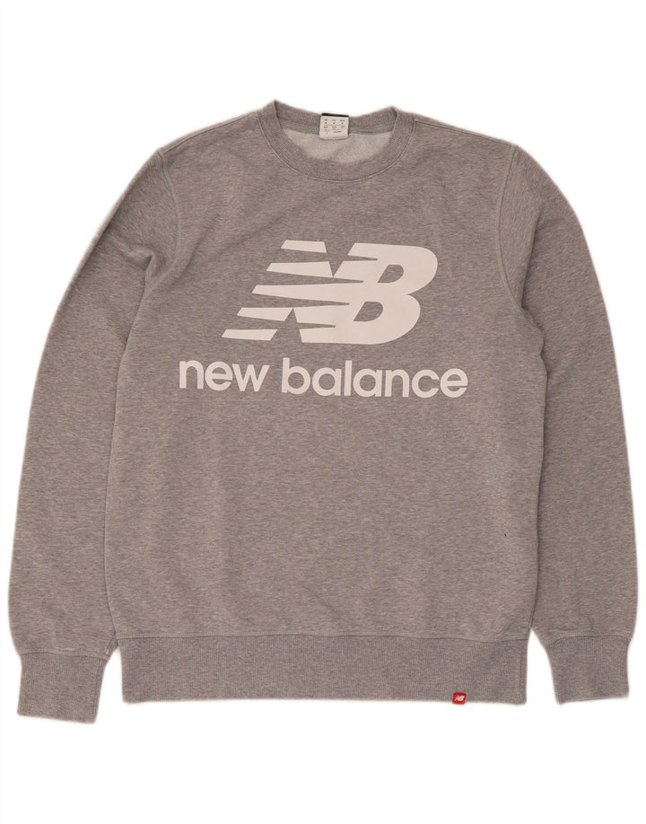 New Balance muški džemper srednje sive boje s grafičkim motivima