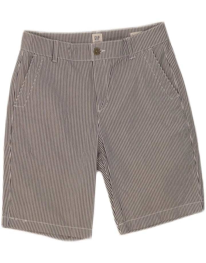 GAP Womens Chino Shorts US 6 Medium W32  Grey Pinstripe Cotton Vintage Gap and Second-Hand Gap from Messina Hembry 