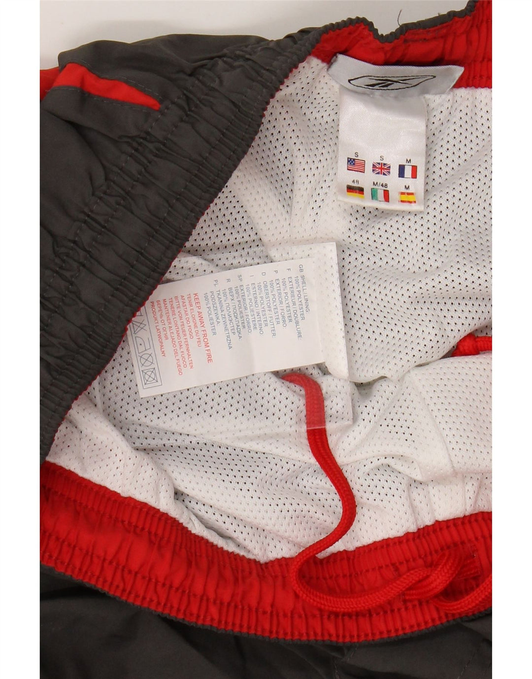 REEBOK Muške Graphic Trenirke Hlače male sive poliester