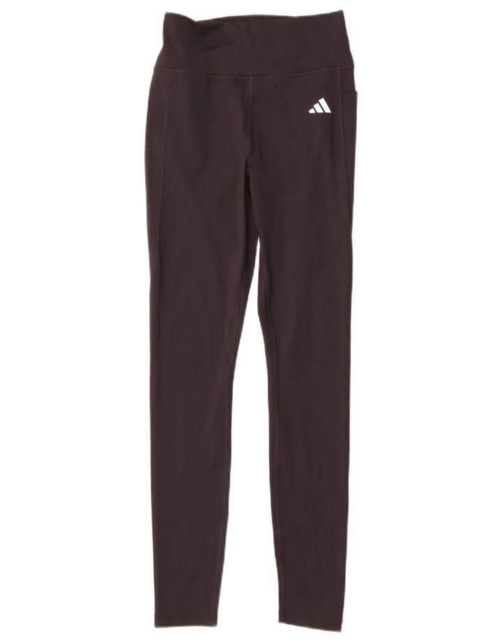 Adidas ženske uske tajice UK12/ 14 Srednje crni poliester