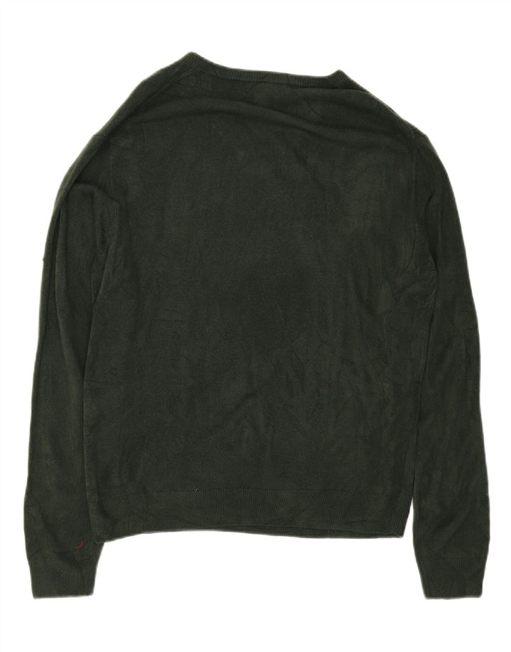 DOCKERS Mens V-Neck Jumper Sweater Large Green Acrylic Vintage Dockers and Second-Hand Dockers from Messina Hembry 