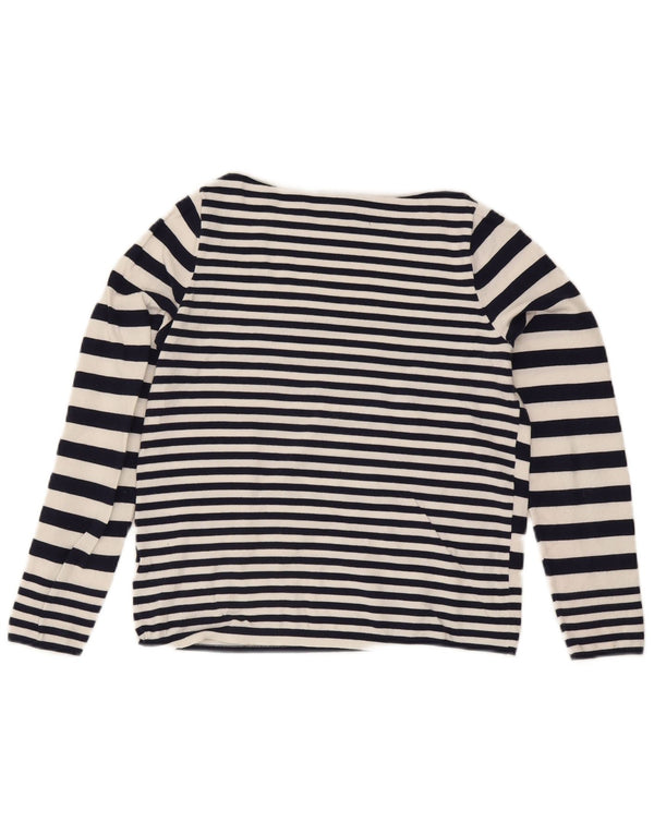 Tommy Hilfiger Womens Boat Neck Jumper Sweater UK 10 Small White Nautical