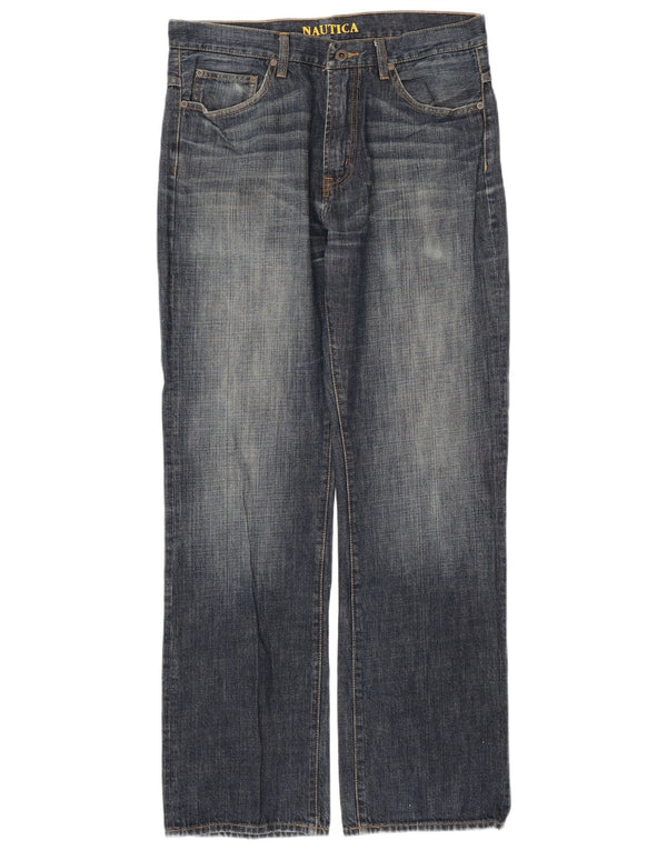 NAUTICA Muške ravne traperice W33 L34 tamnoplavi pamuk