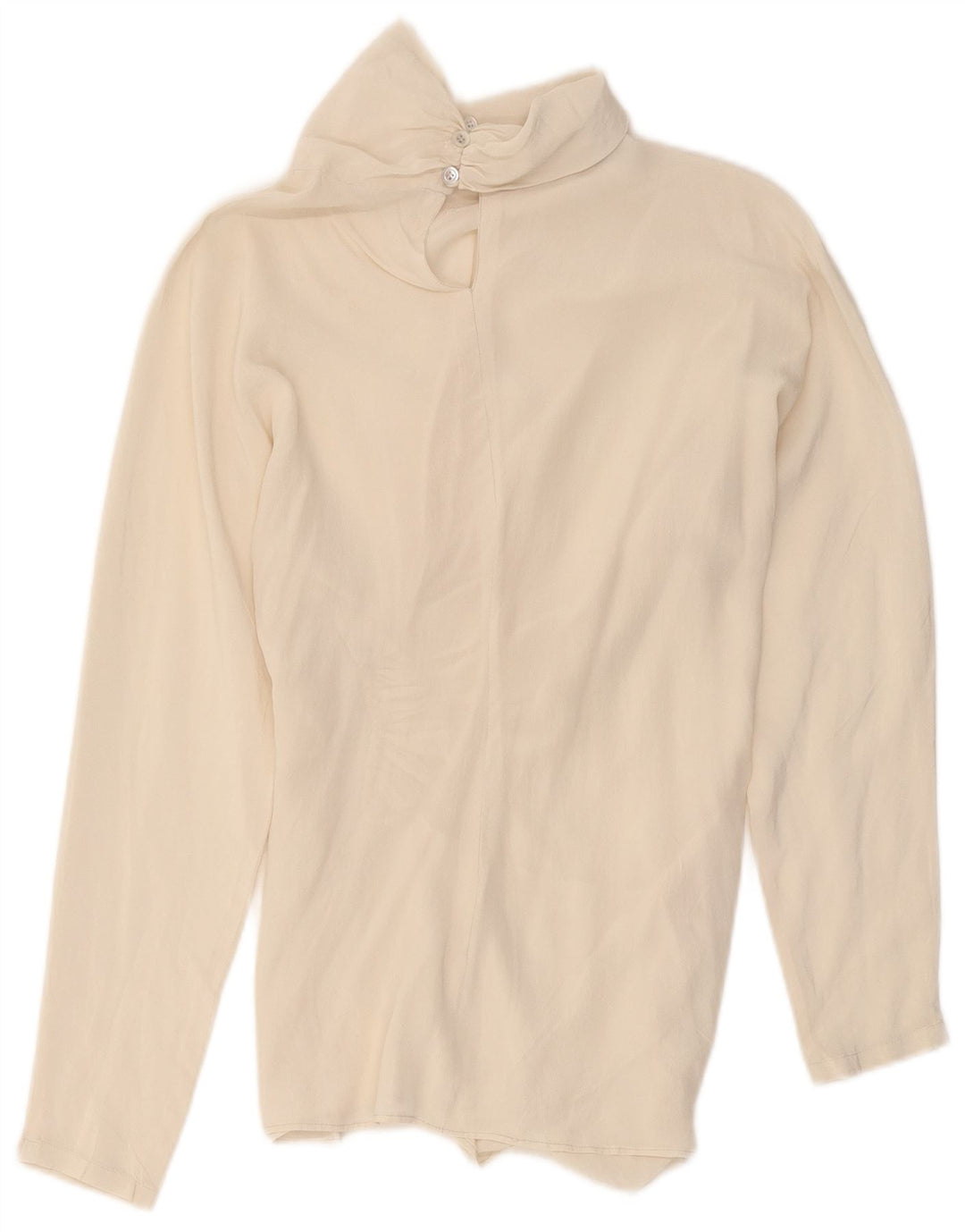 Pancaldi & B gornji dio ženske bluze UK 10 Small Off White Silk