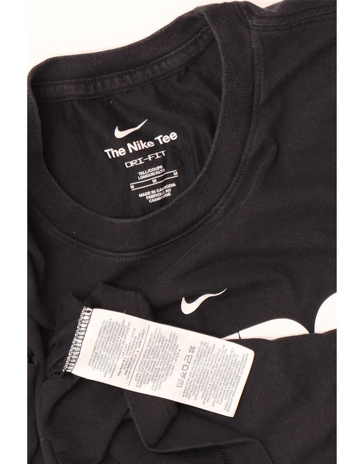 Nike Dri Fit Graphic T-Shirt Top srednje crni pamuk