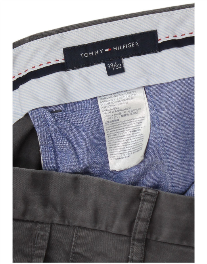 Tommy Hilfiger muške uske chino hlače W38 L32 sivi pamuk