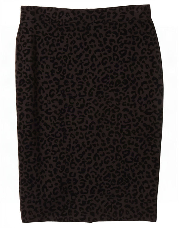Marks & Spencer ženska pencil suknja UK 12 srednje W30 crni životinjski print