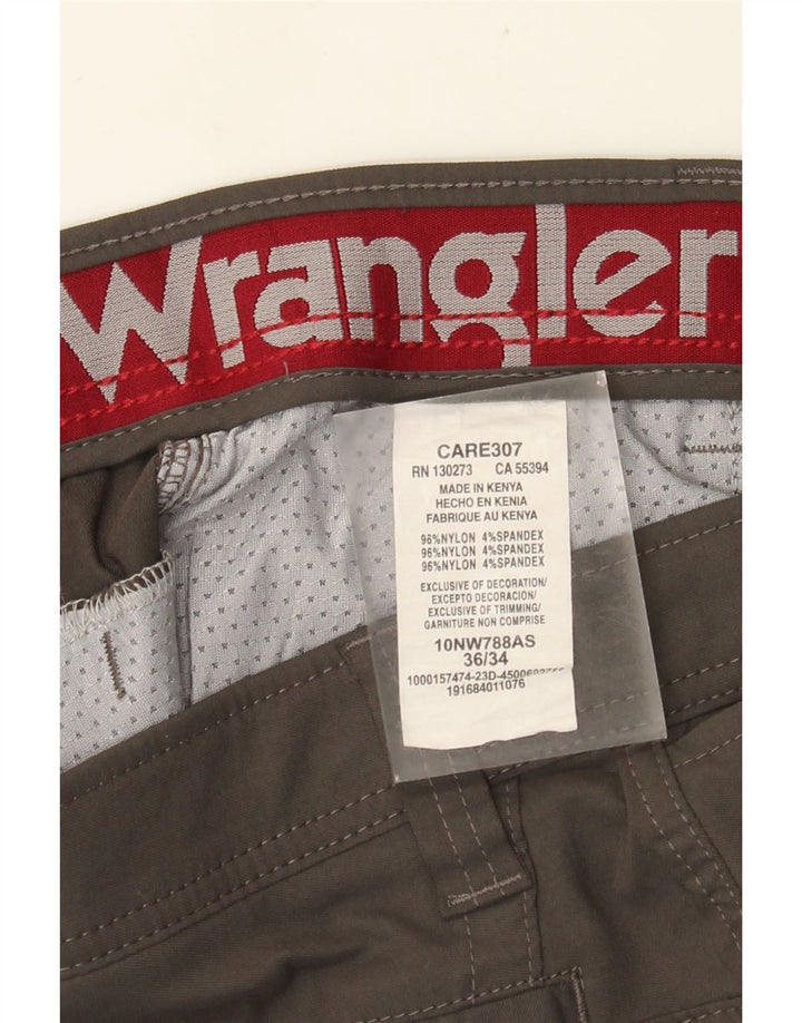 WRANGLER Muške ravne kargo hlače W36 L34 sivi najlon