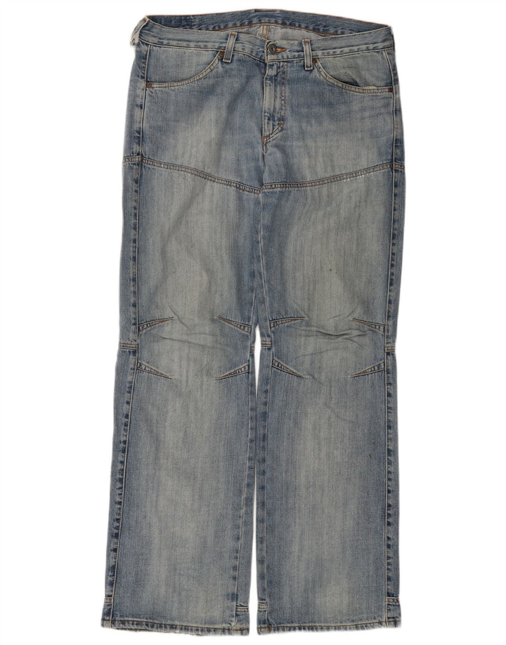 Ravne traperice muške radne odjeće MUSTANG W33 L34 plavi pamuk