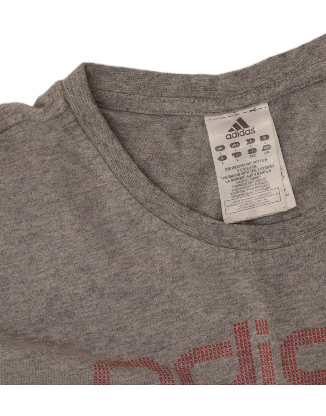 ADIDAS Ženska majica kratkih rukava s grafičkim motivima UK 16 Large Grey Cotton