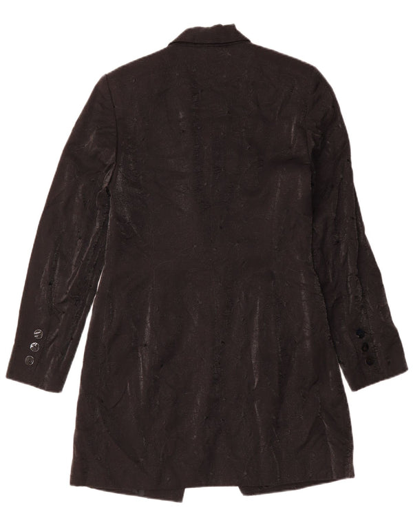 RICHARDS ženski kaput UK 10 Mali crni cvjetni viskozni kaput