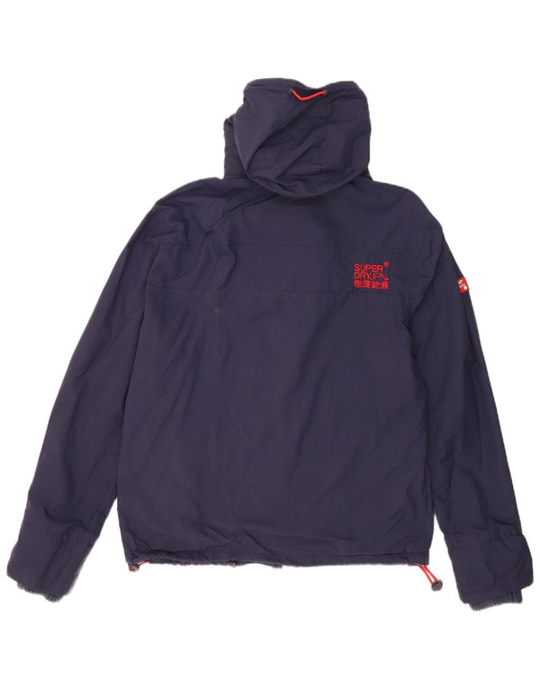 Superdry muška grafička vjetrovka s kapuljačom UK 42 XL tamnoplavi najlon