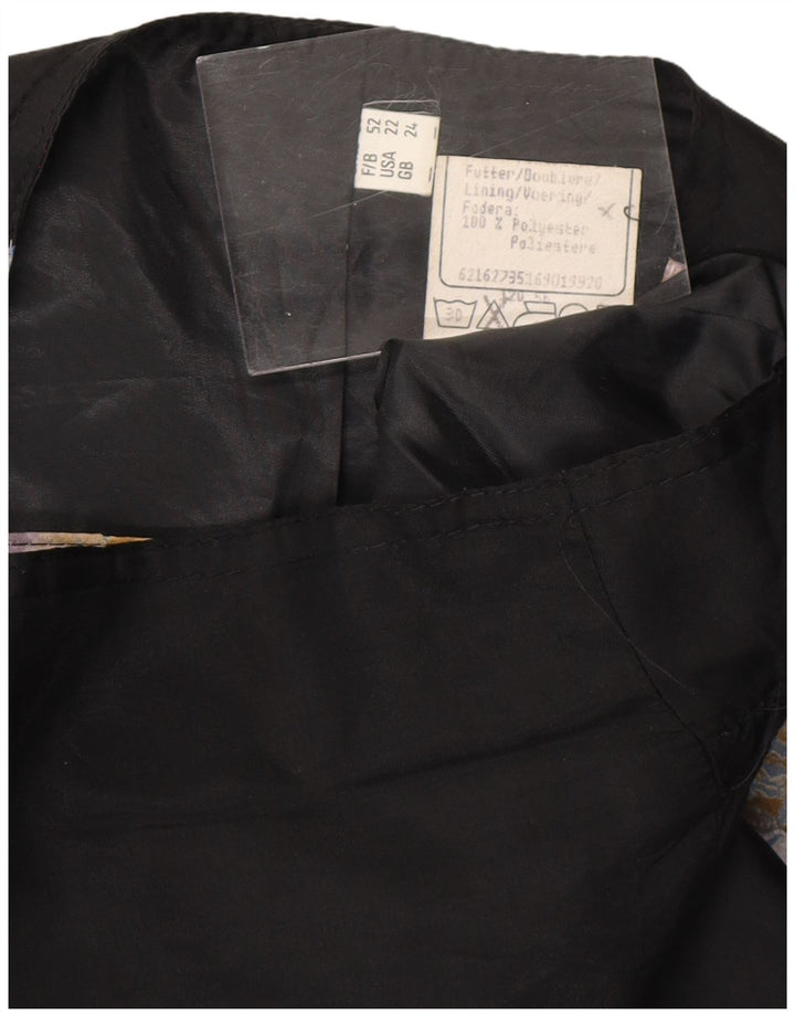 VINTAGE ženski prsluk UK 24 4XL Raznobojni paisley poliester