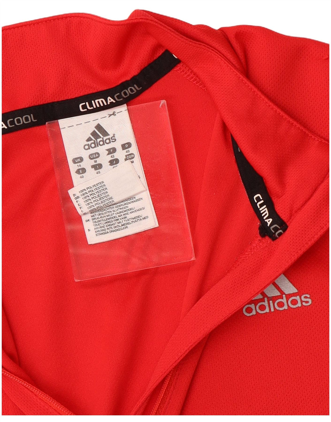 Adidas ženska trenirka Climacool zip izrez UK 14 srednje crvena