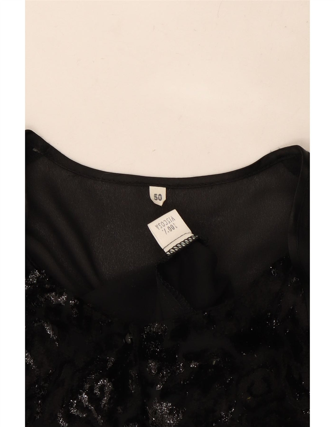 VINTAGE ženska košulja bluza IT 50 XL crna viskoza