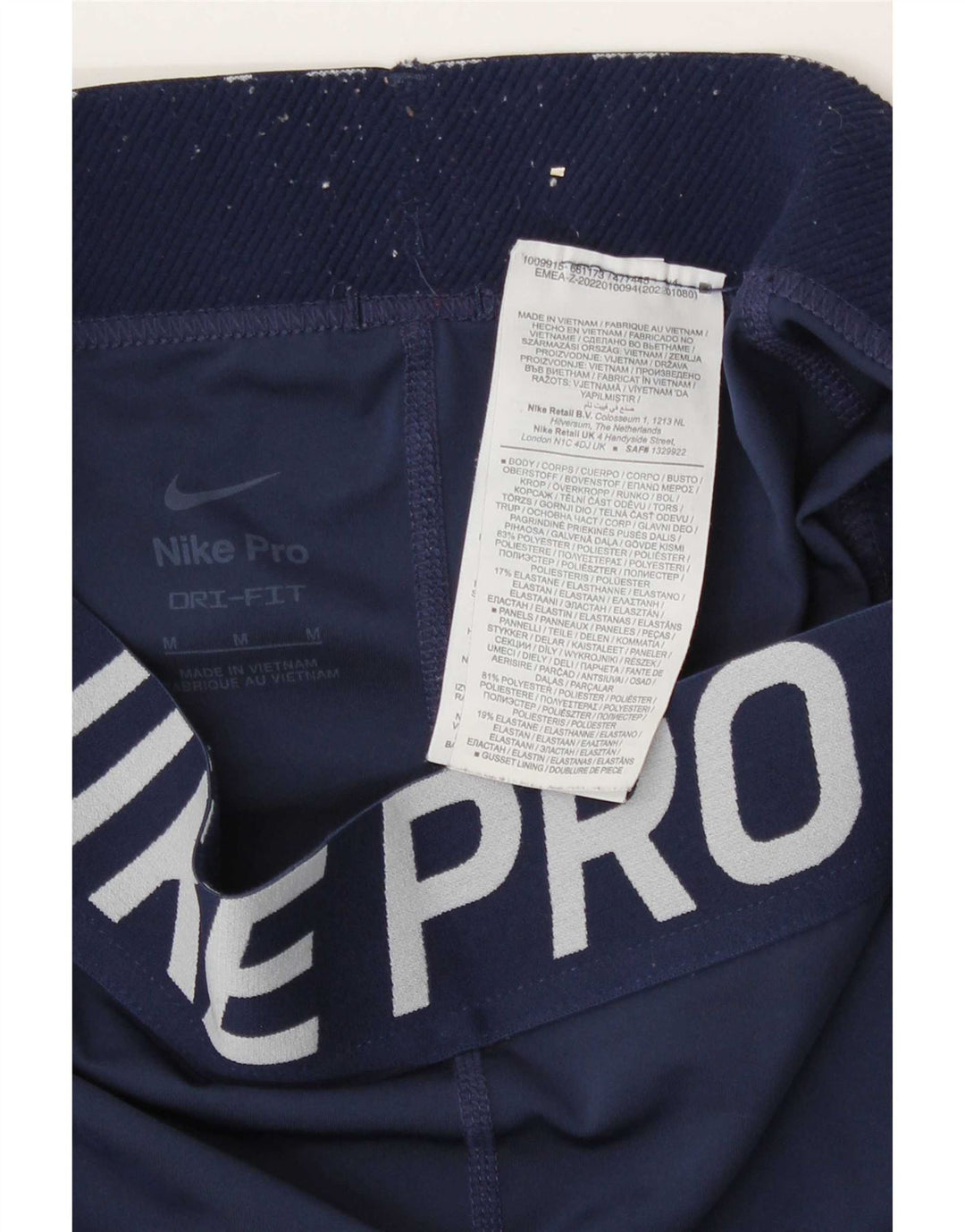 Nike Ženske Dri Fit Graphic Leggings UK 12 Medium tamnoplavi poliester