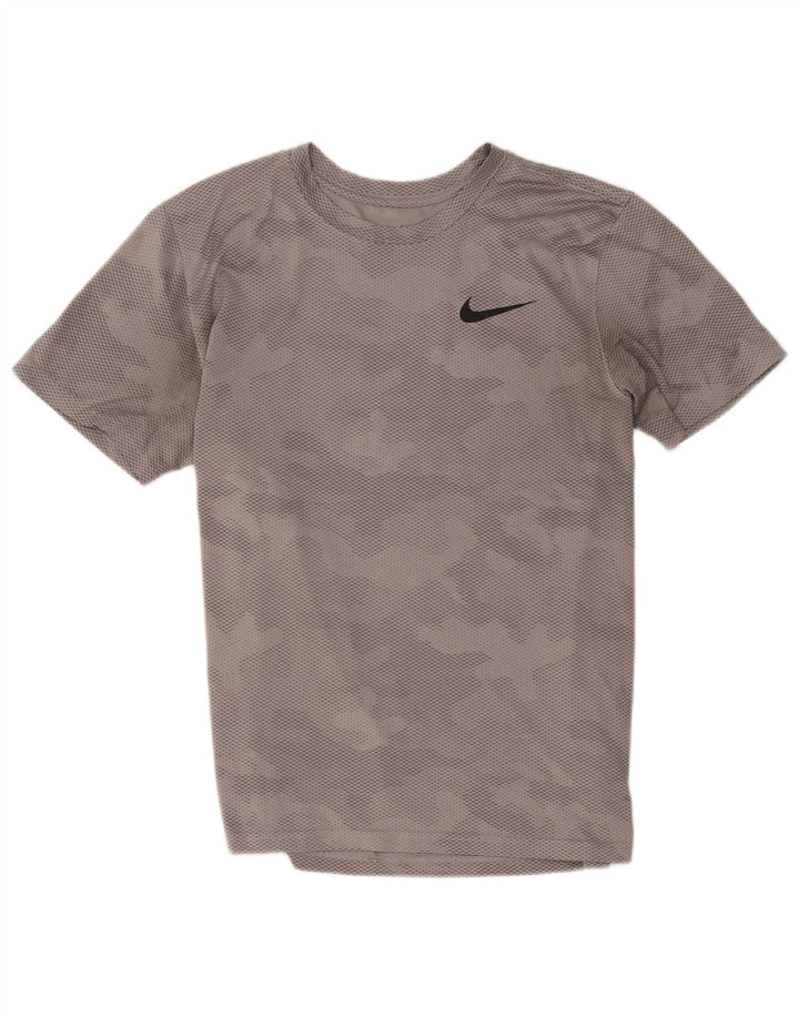 Nike Dri Fit T-Shirt Top Srednje sivi kamuflažni poliester