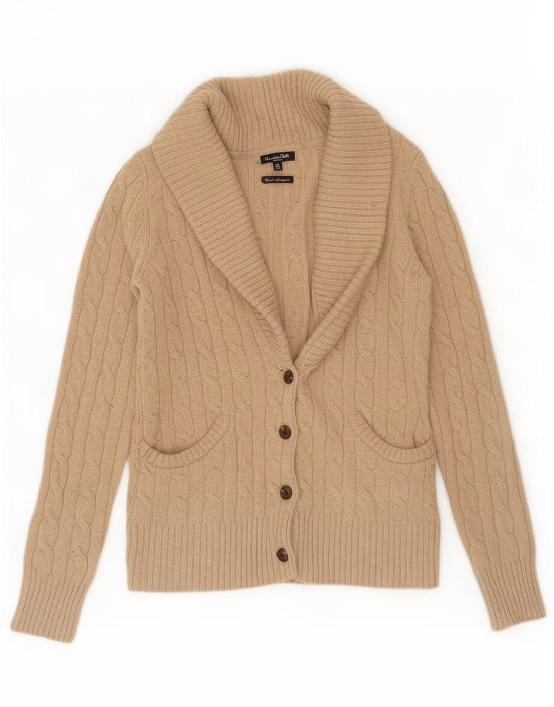 Massimo Dutti ženski kardigan pulover UK 12 srednje smeđe vune