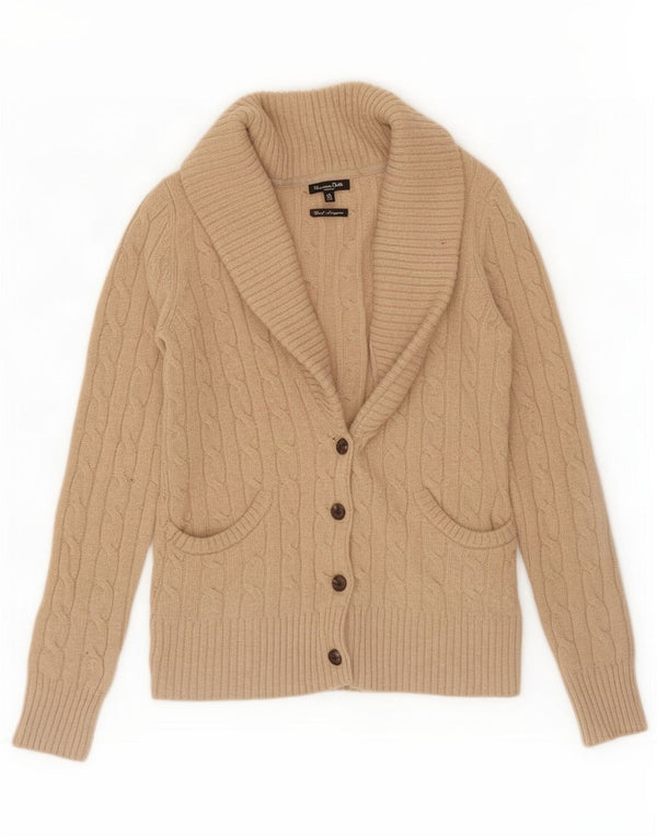 Massimo Dutti ženski kardigan pulover UK 12 srednje smeđe vune