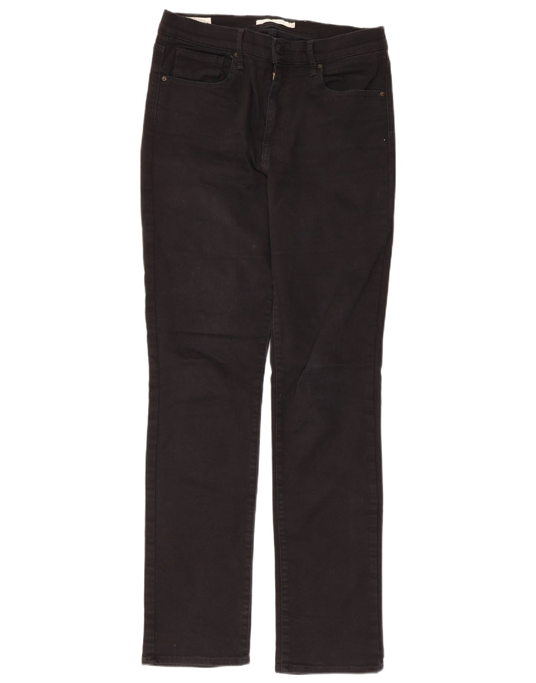 LEVI'S ženske ravne traperice visokog struka 724 W31 L31 crni pamuk