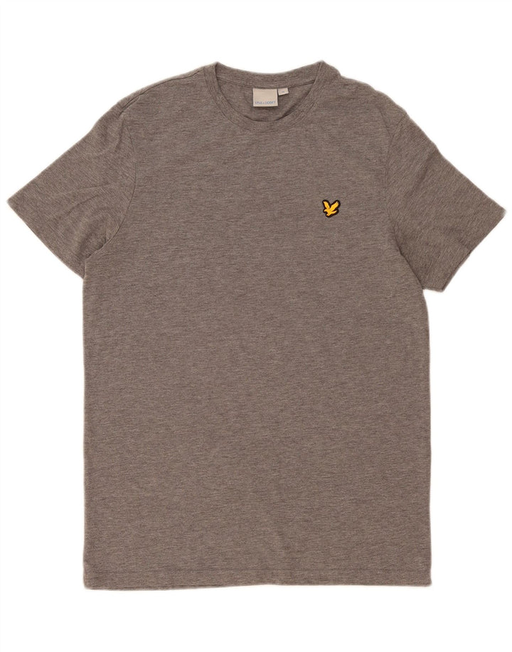 Gornji dio muške majice Lyle & Scott, srednje sivi pjegavi poliester