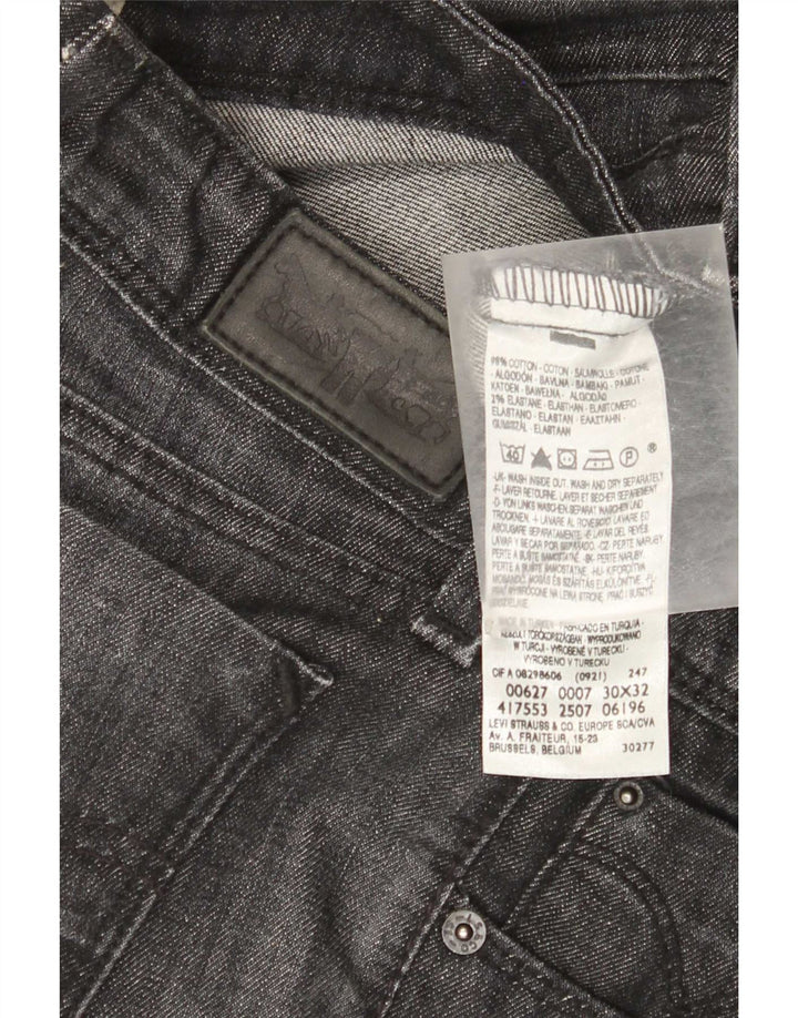 Levi's ženske 627 ravne traperice W30 L29 sivi pamuk