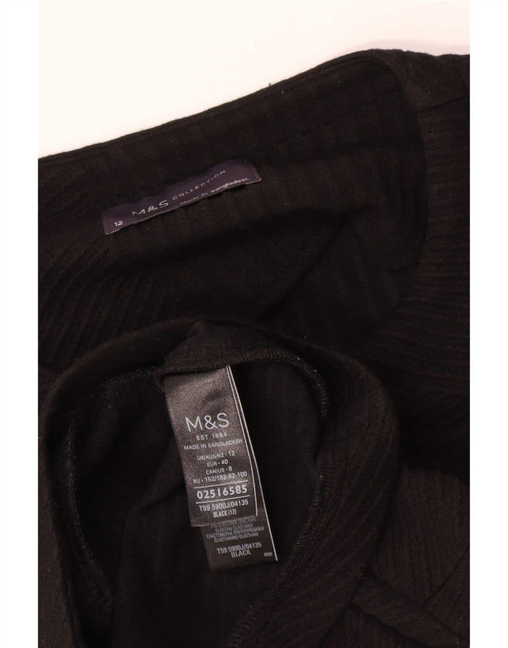 Marks & Spencer ženska jakna s punim patentnim zatvaračem UK 12 Srednji crni poliester