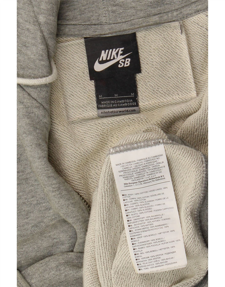Nike muški pulover s kapuljačom na patentni zatvarač srednje sivi pamuk