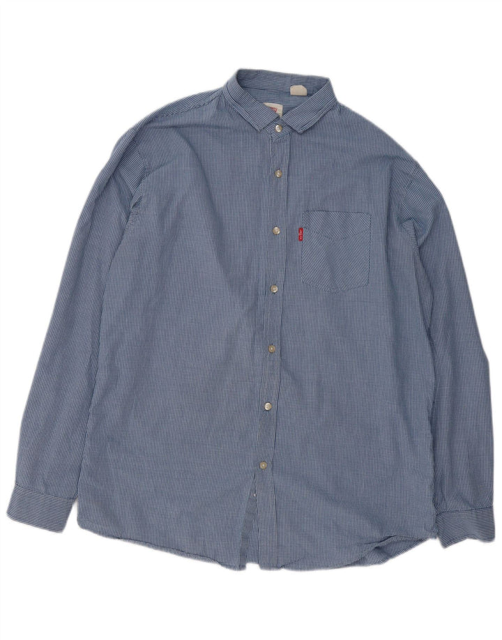 Levi's muška košulja XL plavi pamuk od ginghama
