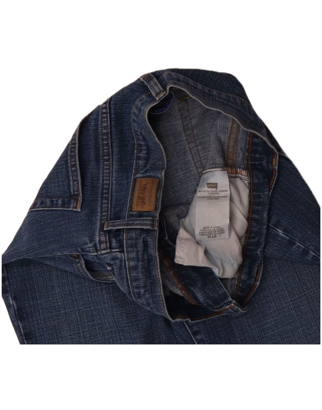 LEVI'S Ženske 515 Bootcut traperice US 10 Large W30 L32 Plavi pamuk