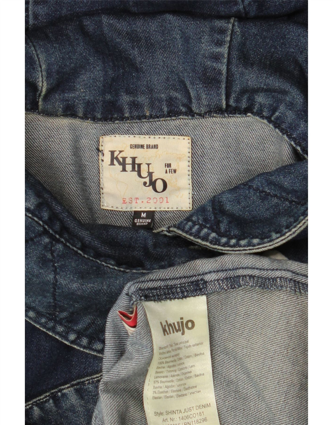 KHUJO ženski duffle kaput s kapuljačom UK 14 srednje tamnoplavi pamuk