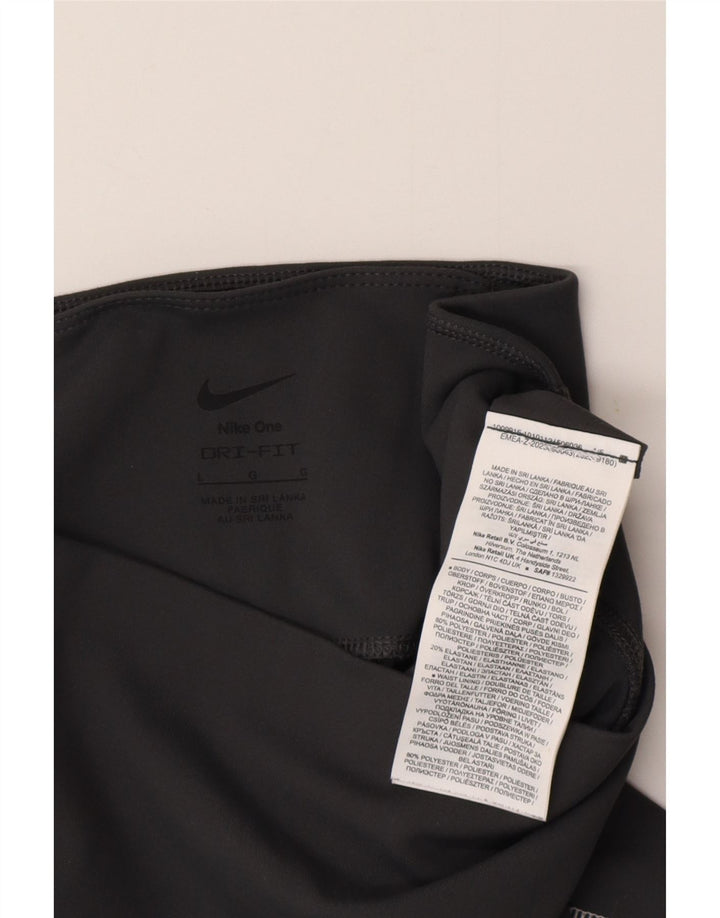 NIKE ženske grafičke tajice UK 16 veliki sivi poliester