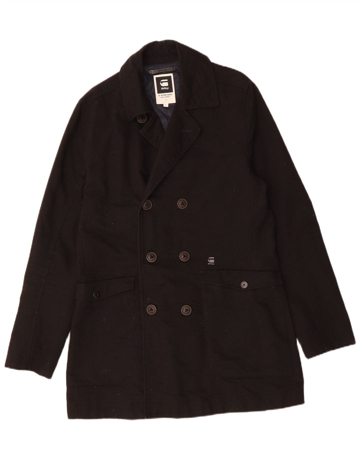 G-Star muški kaput s dvostrukim kopčanjem UK 40 Veliki crni pamuk