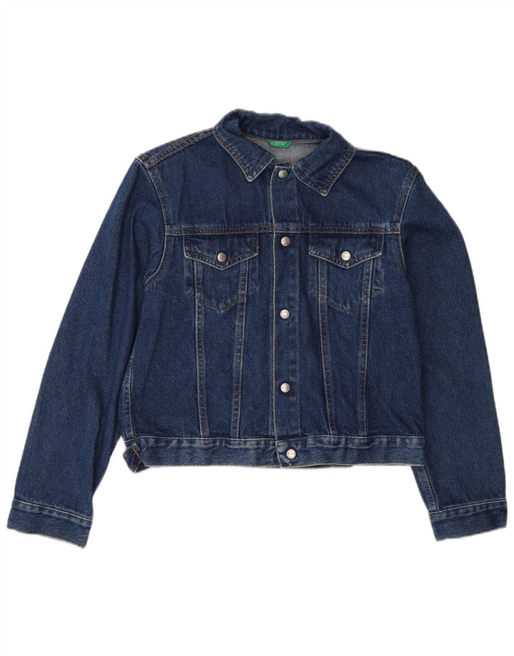 Benetton Boys Denim Jakna 9-10 Years Large Blue Pamuk