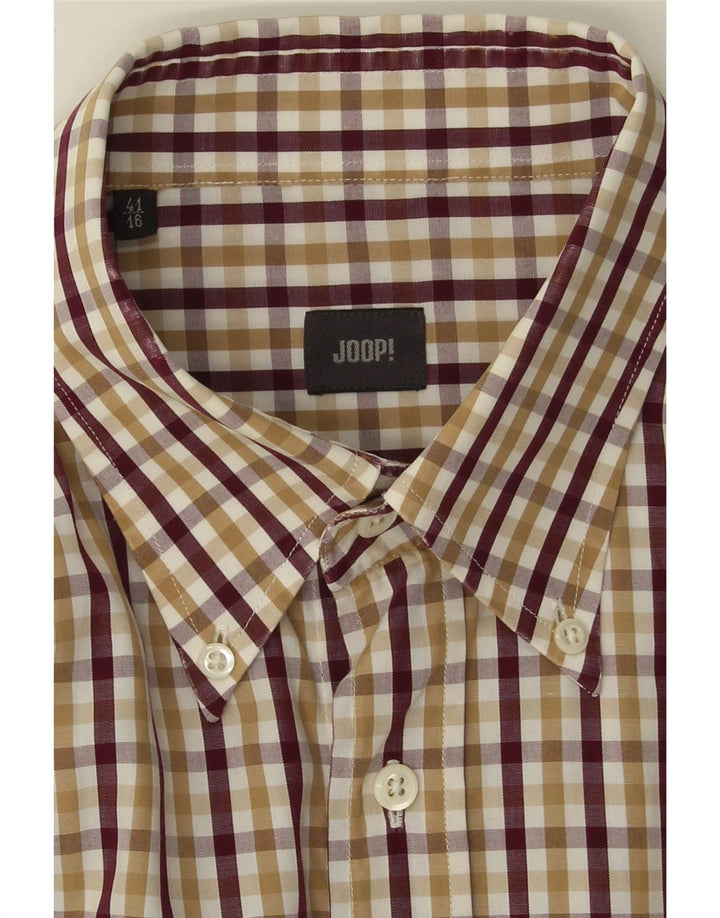 JOOP Mens Shirt Size 41 16 Large Multicoloured Check Cotton Vintage Joop and Second-Hand Joop from Messina Hembry 