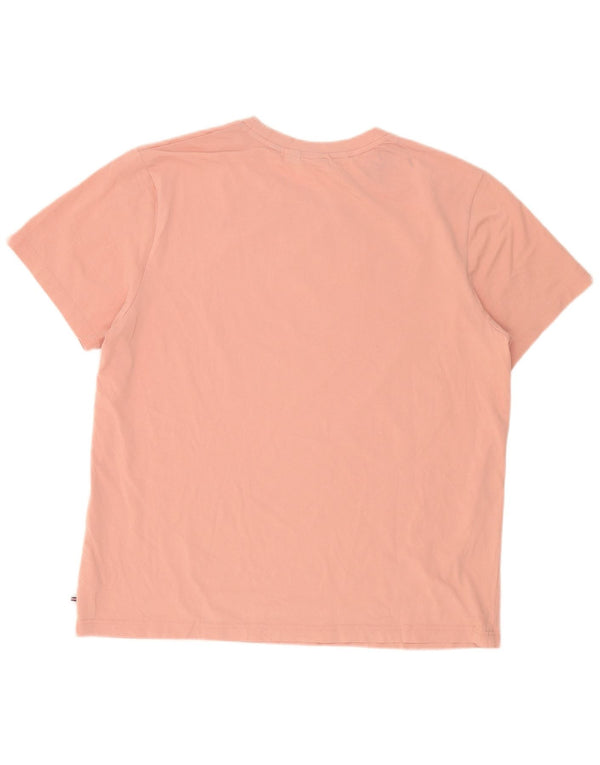 Fila Womens Graphic T-Shirt Top UK 20 2XL Pink Cotton