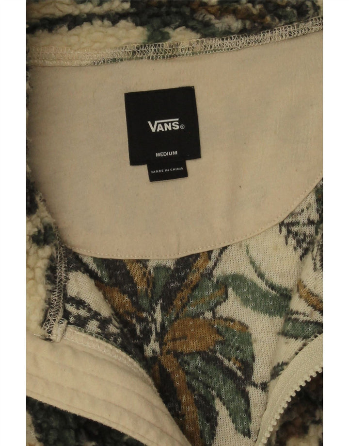 Vans Muška jakna od flisa UK 38 Srednje zeleni cvjetni poliester