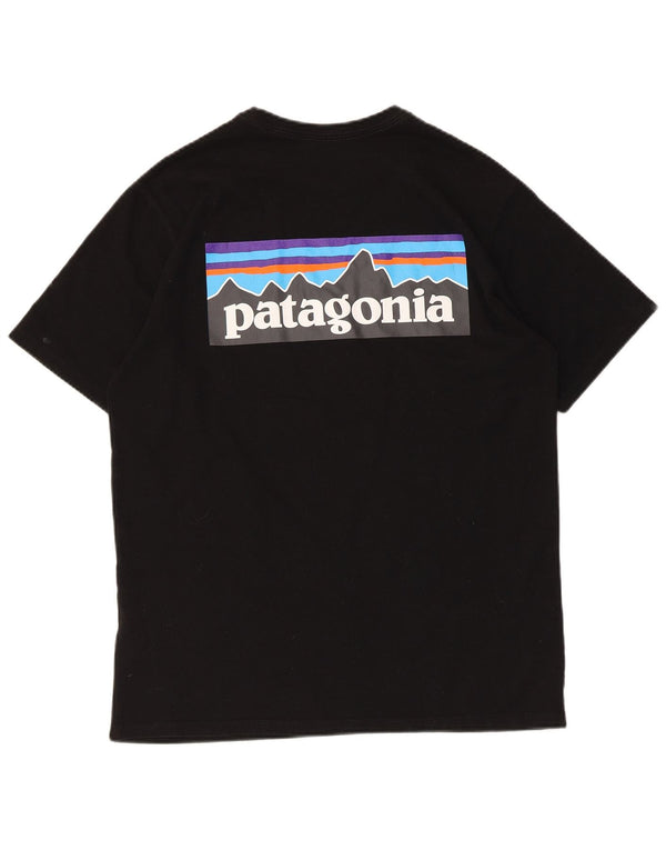 PATAGONIA Muška majica kratkih rukava s grafičkim motivima Mala crna pamučna majica