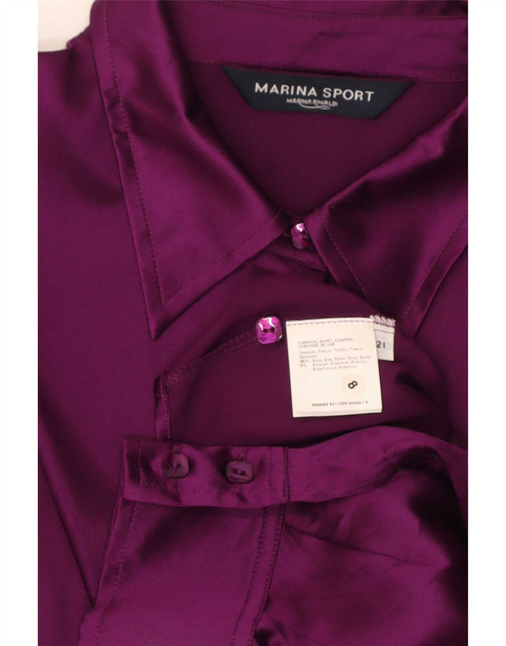 Marina Rinaldi, ženska košulja, bluza, veličina 21, srednje kestenjasta svila