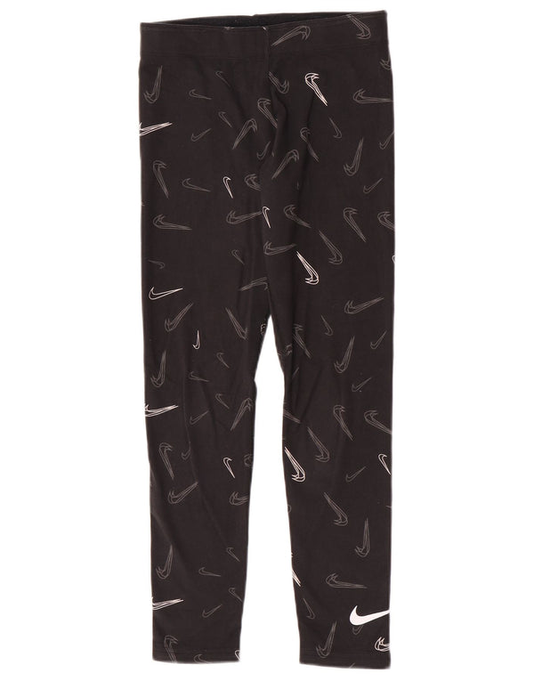 Nike tajice za djevojčice Graphic 13-14 Years XL crne pamučne