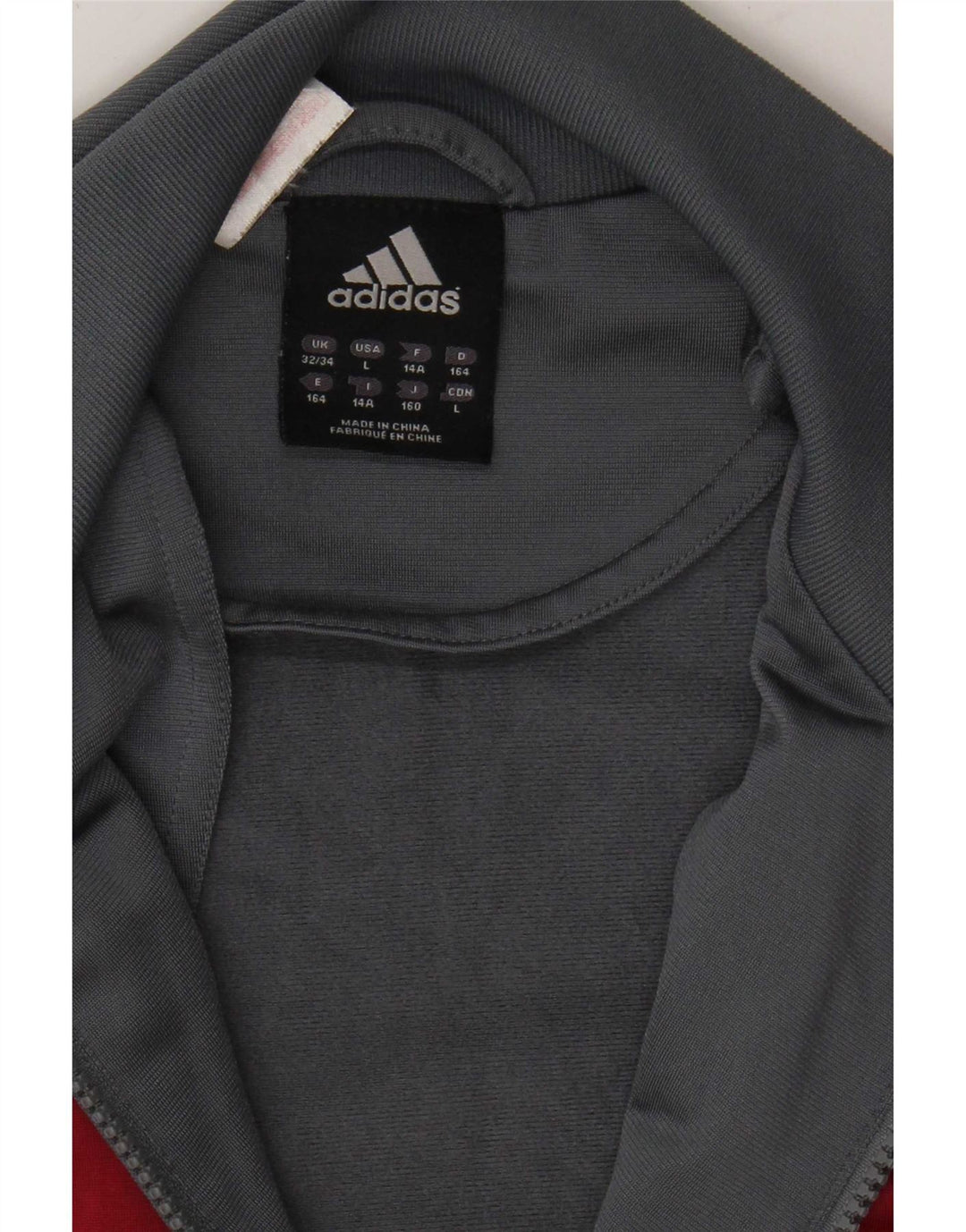 Gornja jakna za trenirku Adidas za dječake 13-14 godina siva poliesterska boja
