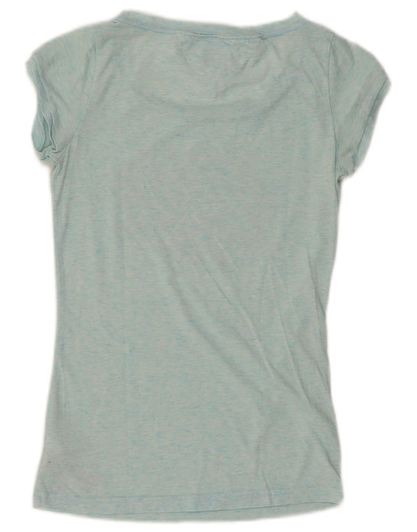 Tommy Hilfiger Ženska majica kratkih rukava s grafičkim motivima UK 12 srednje tirkizno s pjegama