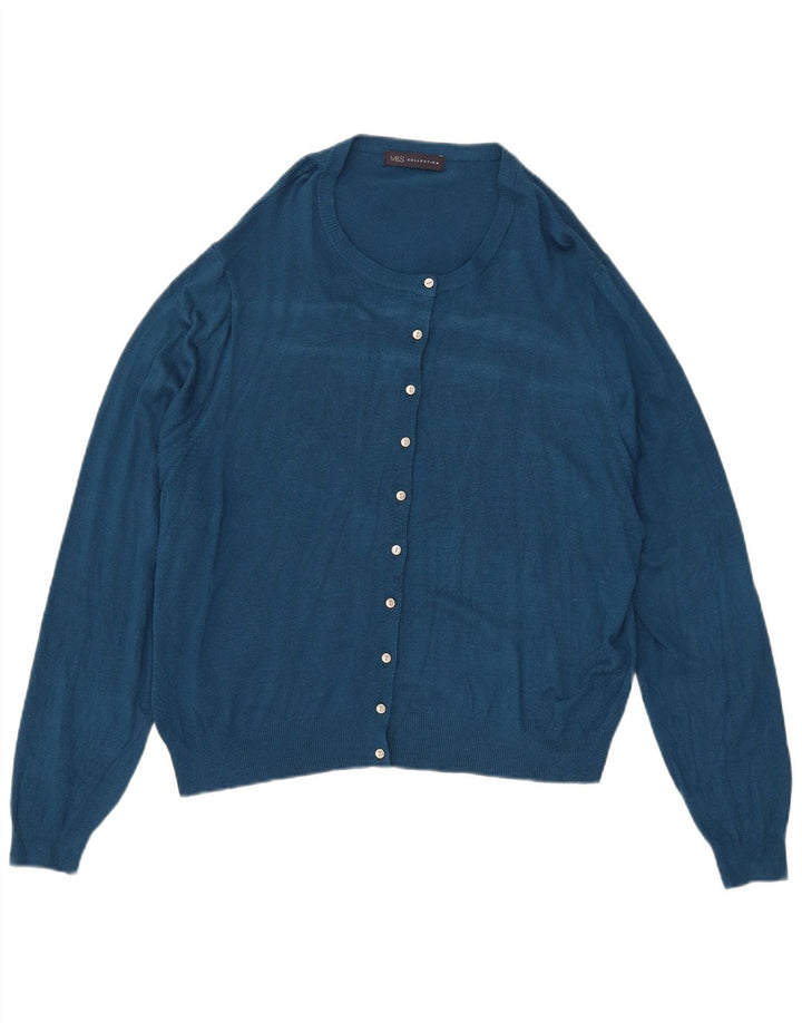 Marks & Spencer ženski kardigan pulover UK 18 XL plavi