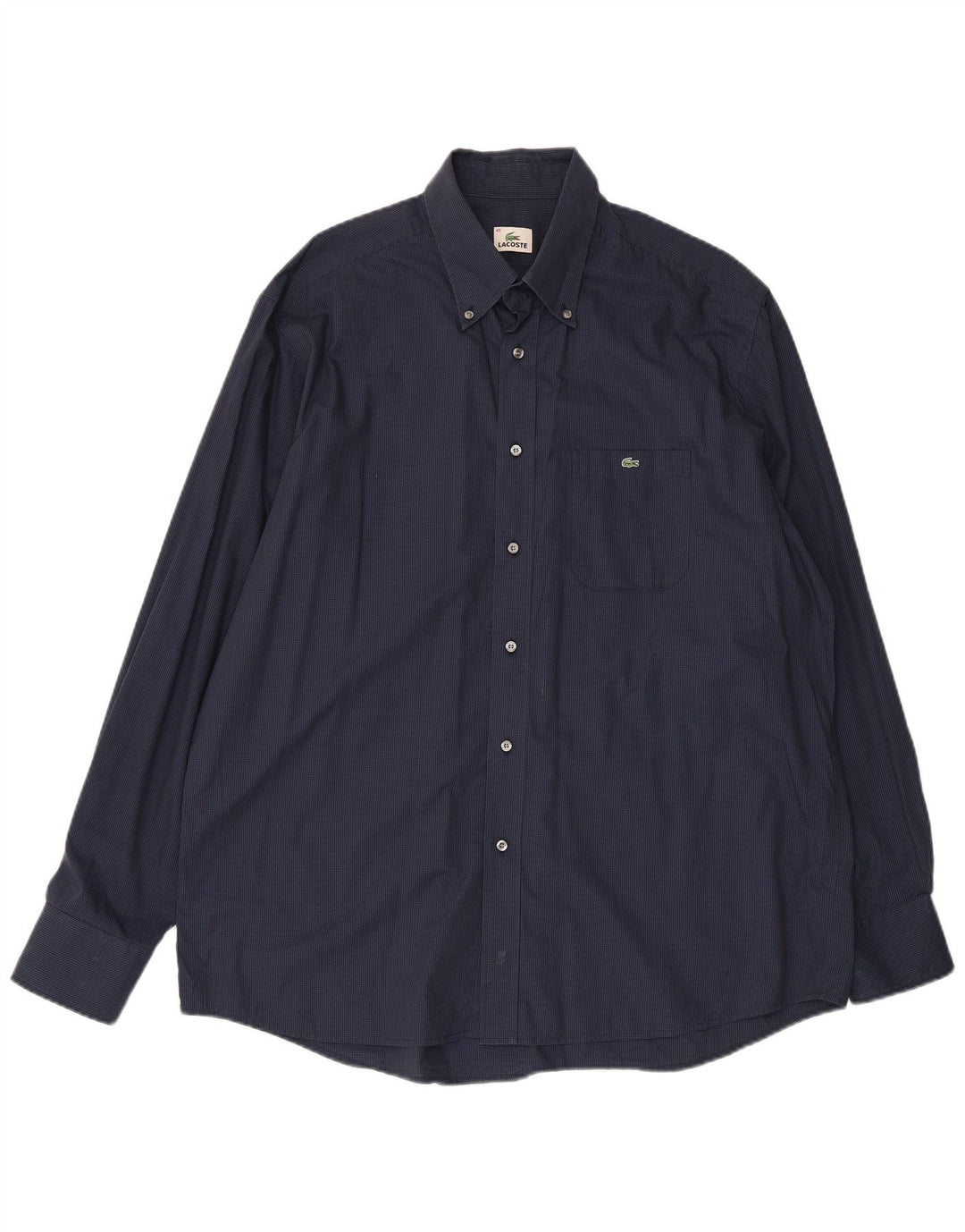 LACOSTE Muška košulja veličina 45 XL tamnoplavi karirani pamuk
