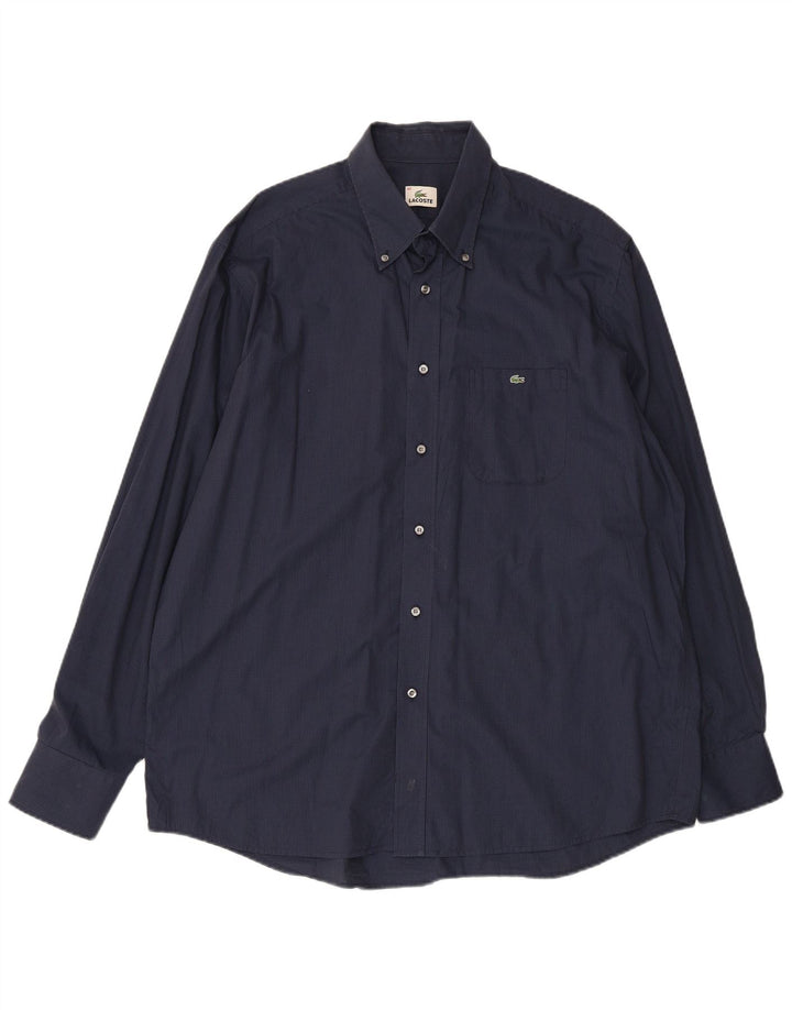 LACOSTE Muška košulja veličina 45 XL tamnoplavi karirani pamuk