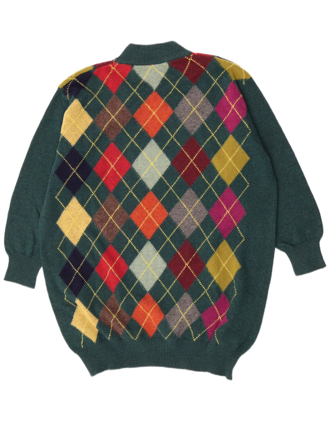 Benetton ženski pulover s velikim ovratnikom IT 48 XL Zeleni