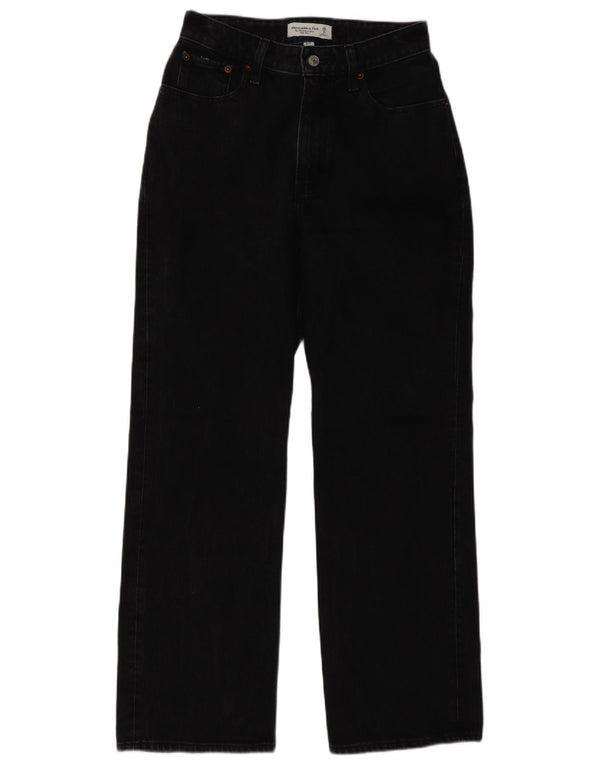 Abercrombie & Fitch ženske traperice visokog struka Curve US 2 XS W26 L30 sive 90-ih