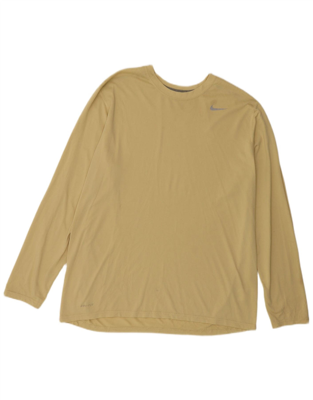 Nike Dri Fit majica s dugim rukavima XL žuti poliester