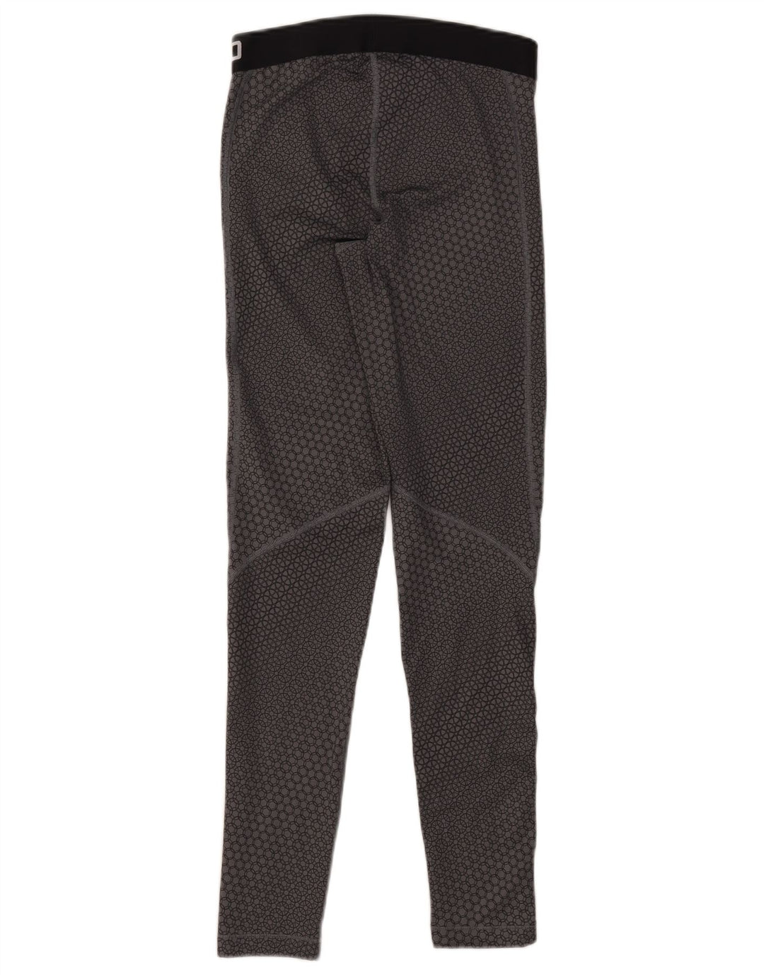 Nike Ženske Dri Fit Graphic Leggings UK 12 Medium Grey Geometric Polyester